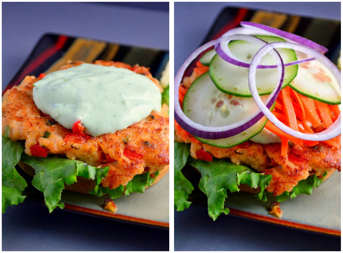 Salmon Burgers with Wasabi Mayo | builicious